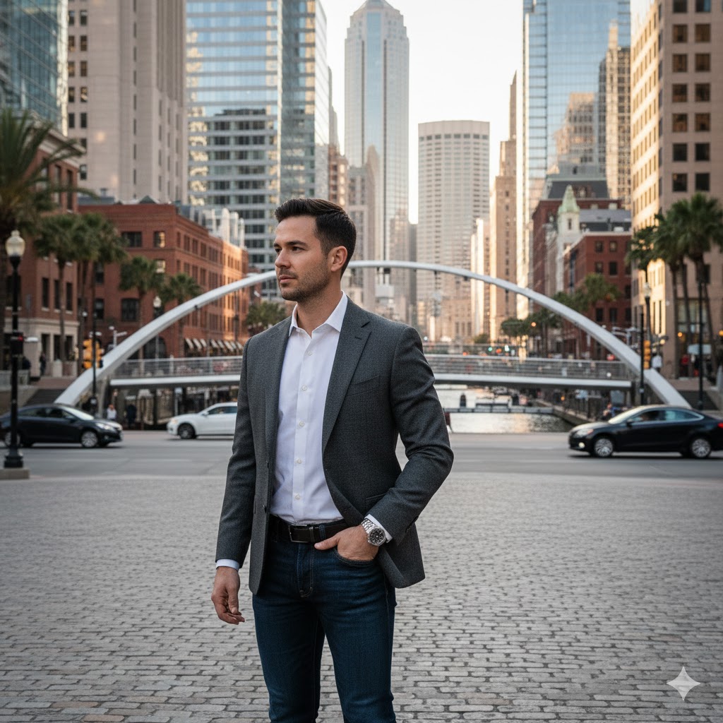 Monochrome outfit flatlay