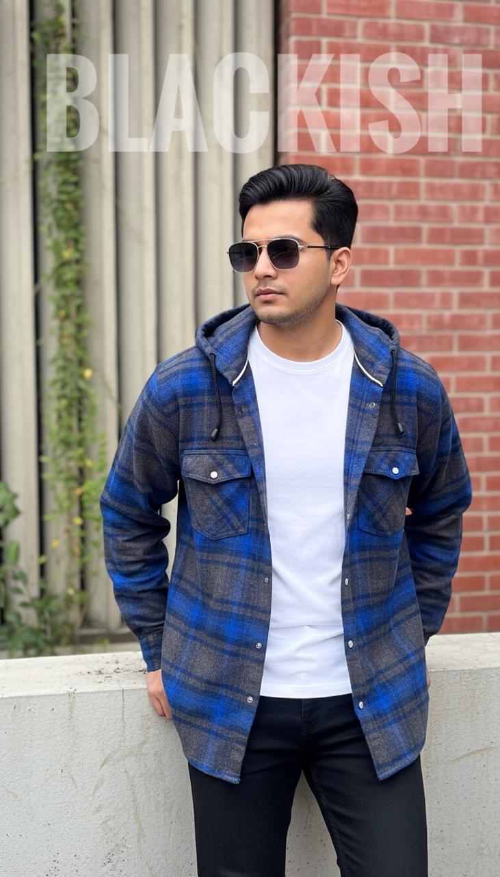 Heavy Winter Premium Blue Shacket